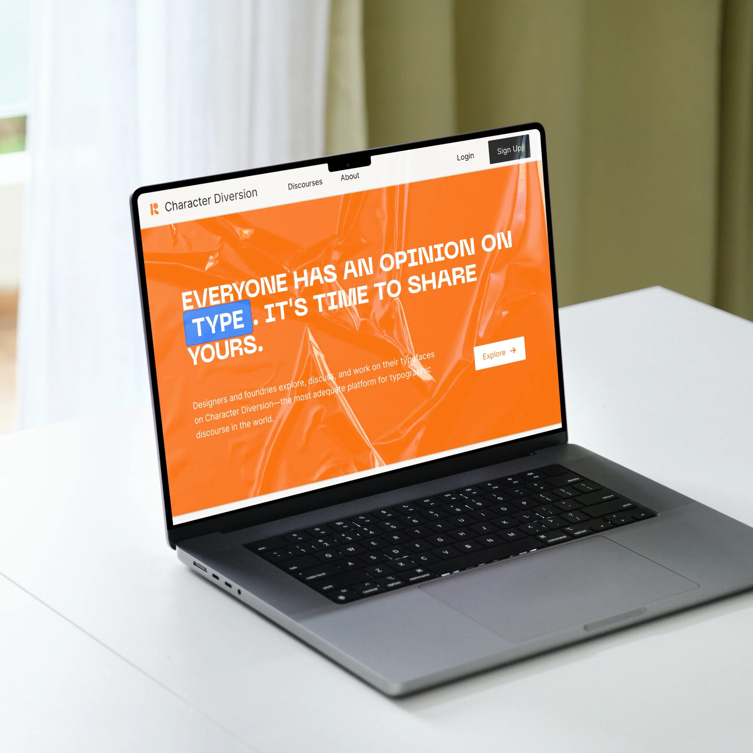 Webapp for typographic discourse